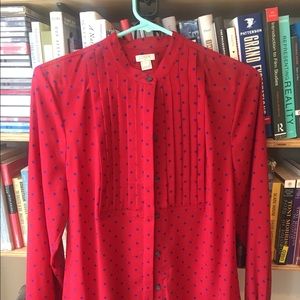 NWOT J Crew dressy polka dot blouse
